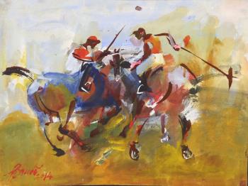 Polo players by Ivankovitch Baudo