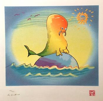Walrus Wading by John Lenno