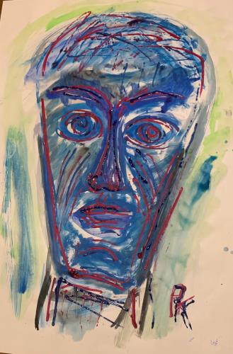 Face in Blue by Paul Kitzmueller